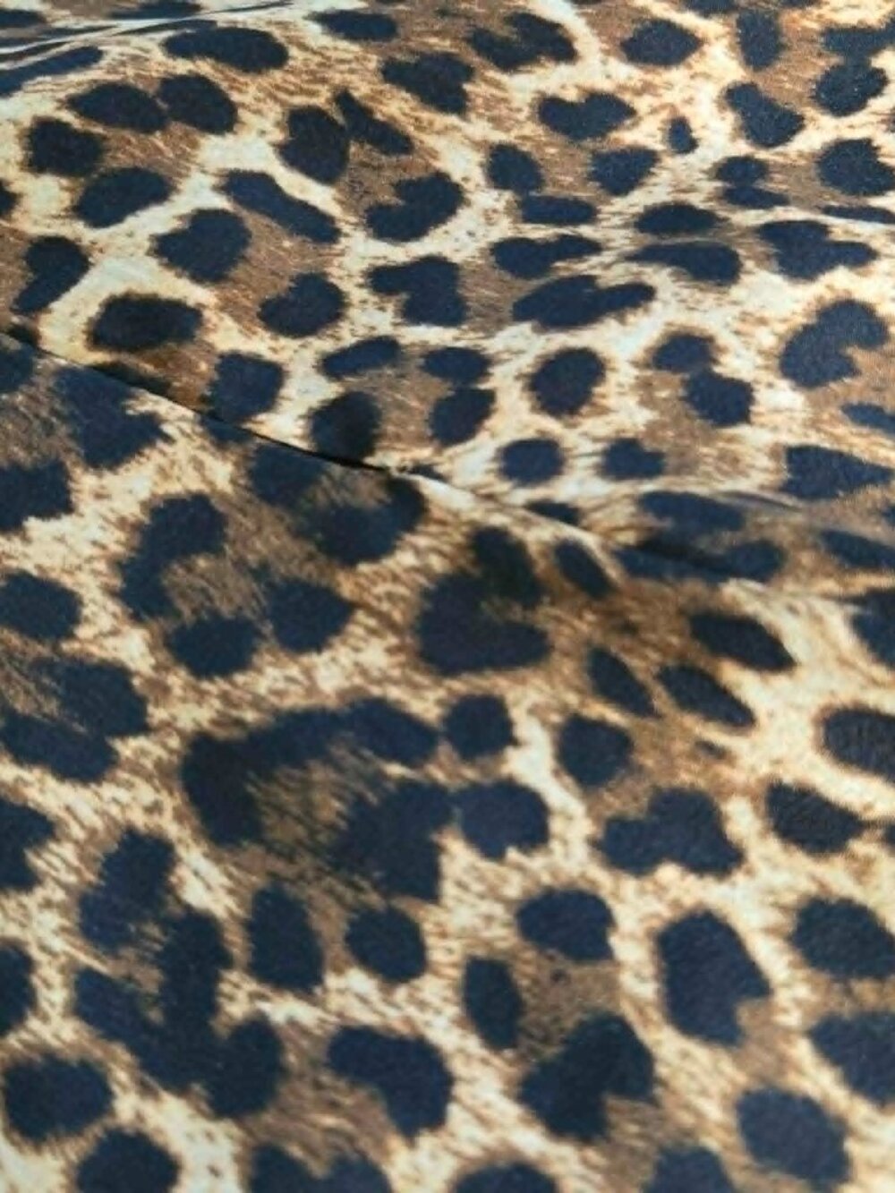 ZARA Leopard Print Satin Wide Leg Jumpsuit Size Medium Animal Print Cami Romper - Picture 8 of 13